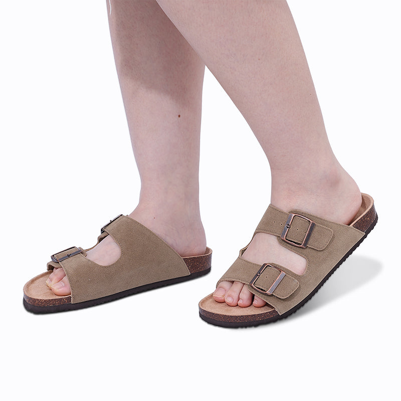 Comwarm Suede Mules & Cork Clogs — Unisex Comfort Slip-