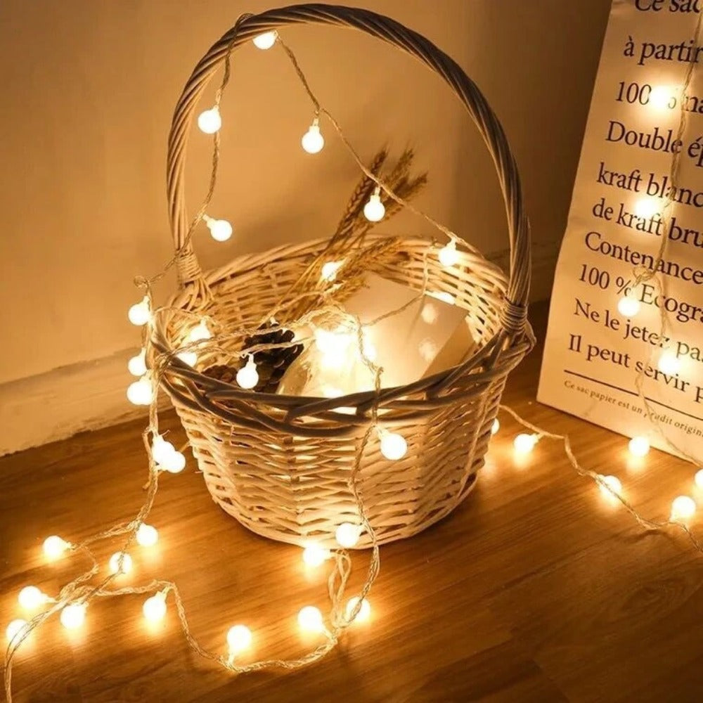 10M LED String Lights — USB/Battery, 8 Modes, Indoor-Ou