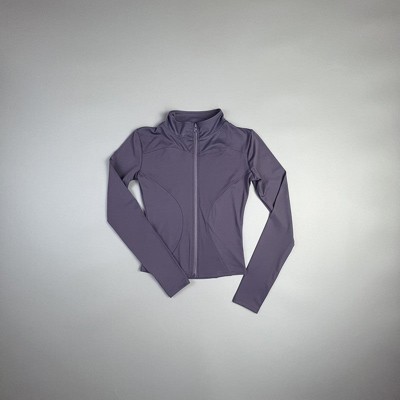 Yoga Coat — Short Sports Jacket, Women's Fitness Zip-Up