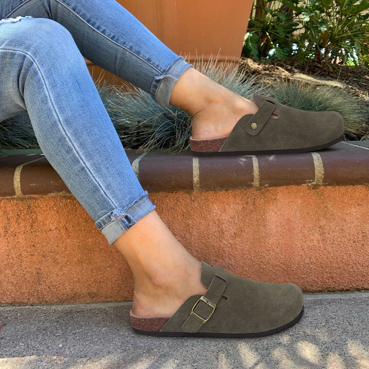 Comwarm Suede Mules & Cork Clogs — Unisex Comfort Slip-