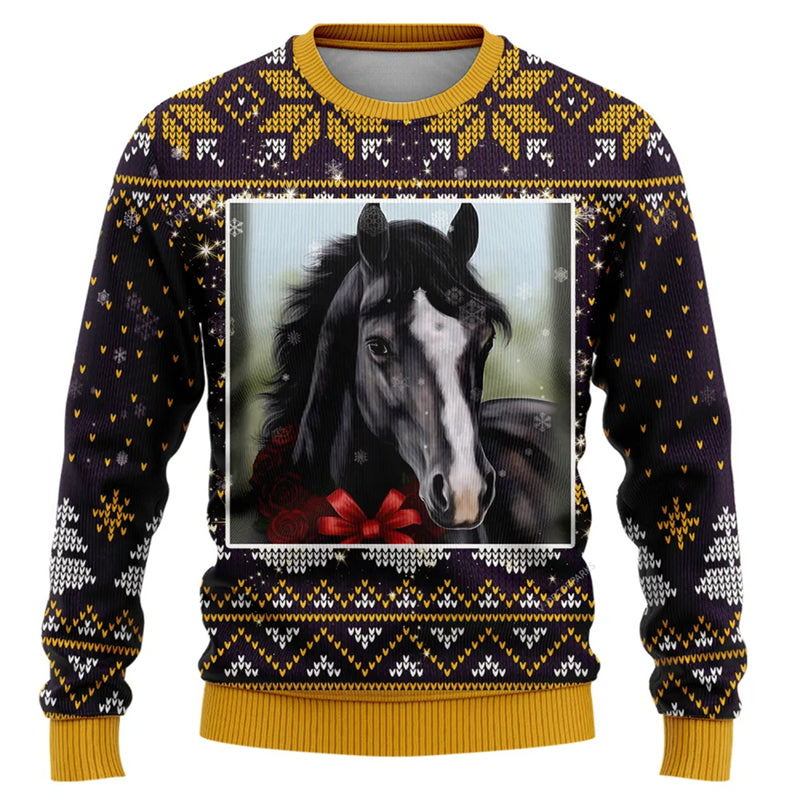 3D Ugly Christmas Sweater — Full-Print Pullover