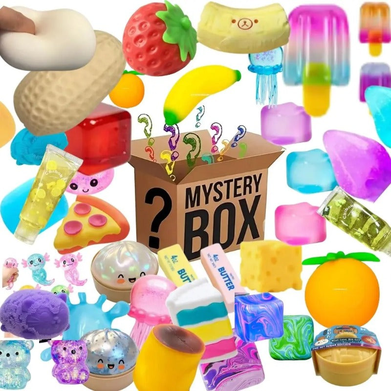 Mystery Squishy Surprise Box — 100+ Pc Assorted Fidget 