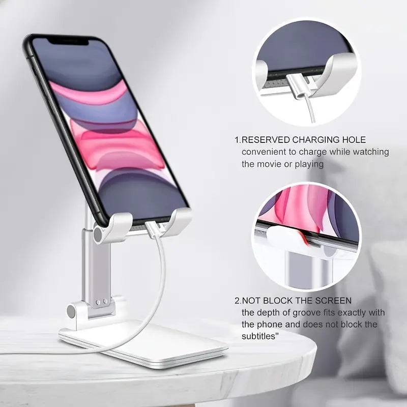 Adjustable Aluminum Phone & Tablet Stand — Desk Mount