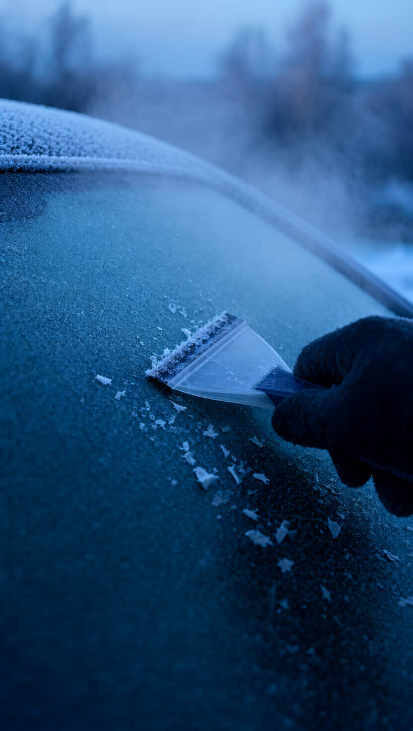 FrostPeel fp1 hook 6am scrape — magnetic windshield frost cover