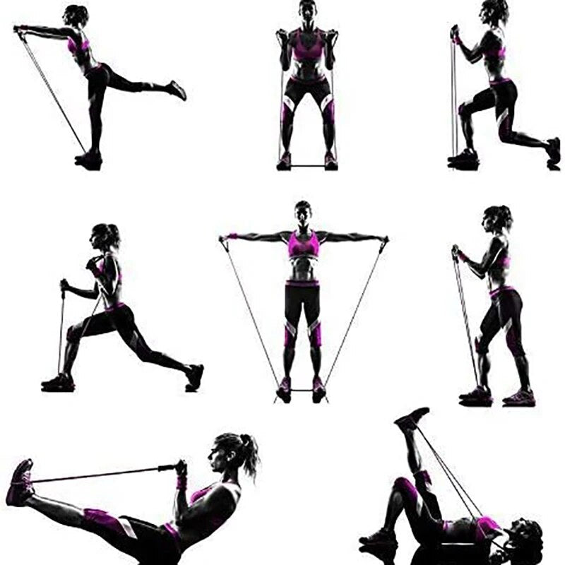 Resistance Bands Set with Handles — 5-Level Home Workou