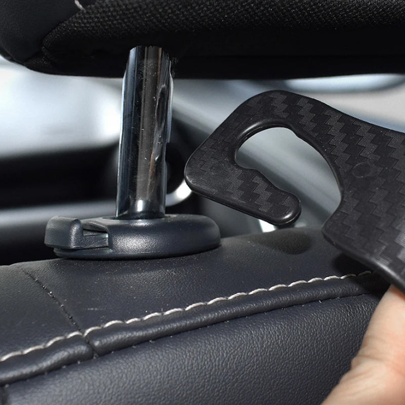 Car Headrest Hooks — 4-Pack, Heavy-Duty Hangers