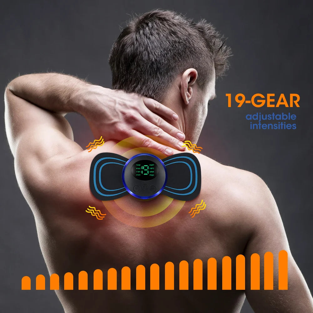 Portable EMS Neck Massager — Cordless Pain Relief