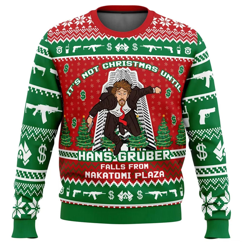 3D Ugly Christmas Sweater — Full-Print Pullover