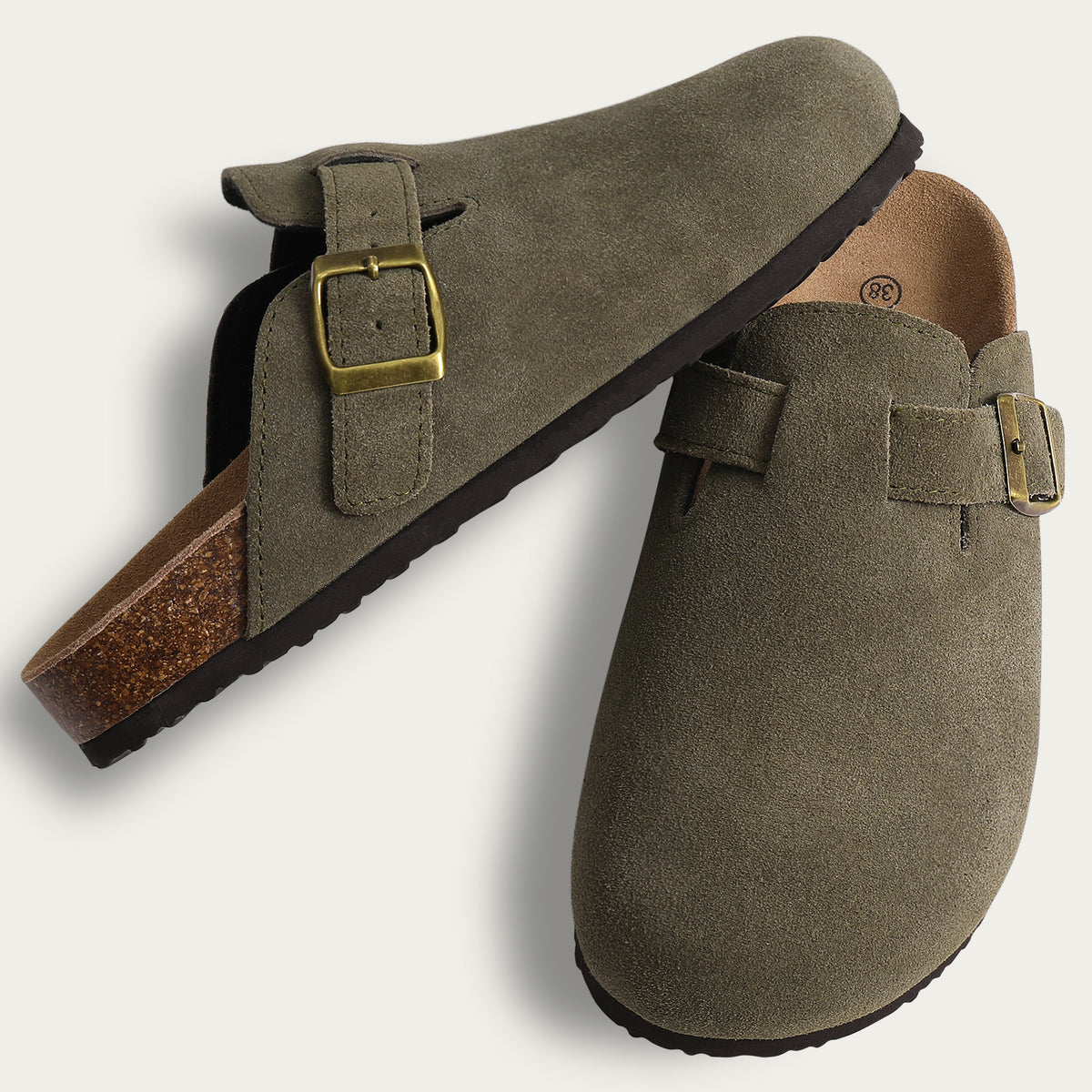 Comwarm Suede Mules & Cork Clogs — Unisex Comfort Slip-On