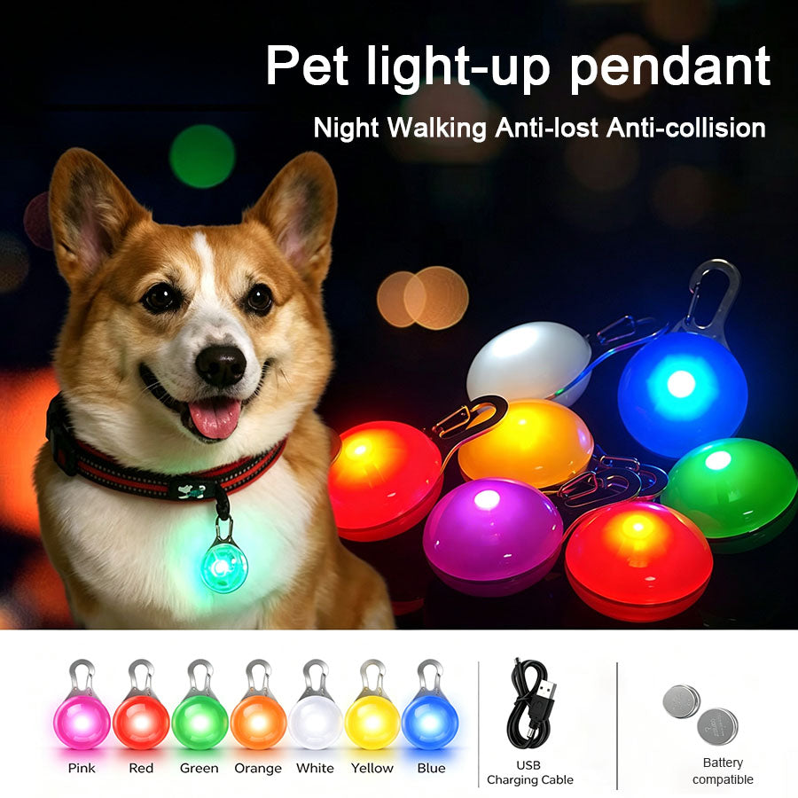 LED Dog Collar — Rechargeable Night Safety Light