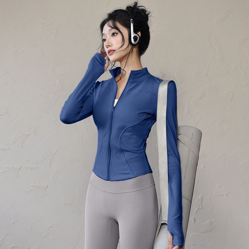 Sun-Protective Sports Jacket — Slim Yoga Running Top