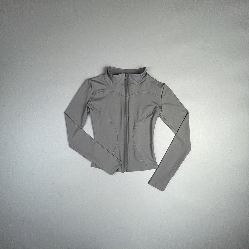 Yoga Coat — Short Sports Jacket, Women's Fitness Zip-Up