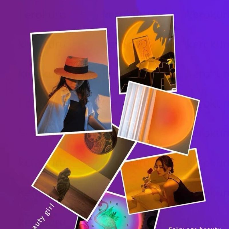 RGB Sunset Projection Lamp — 16 Colors, USB-C