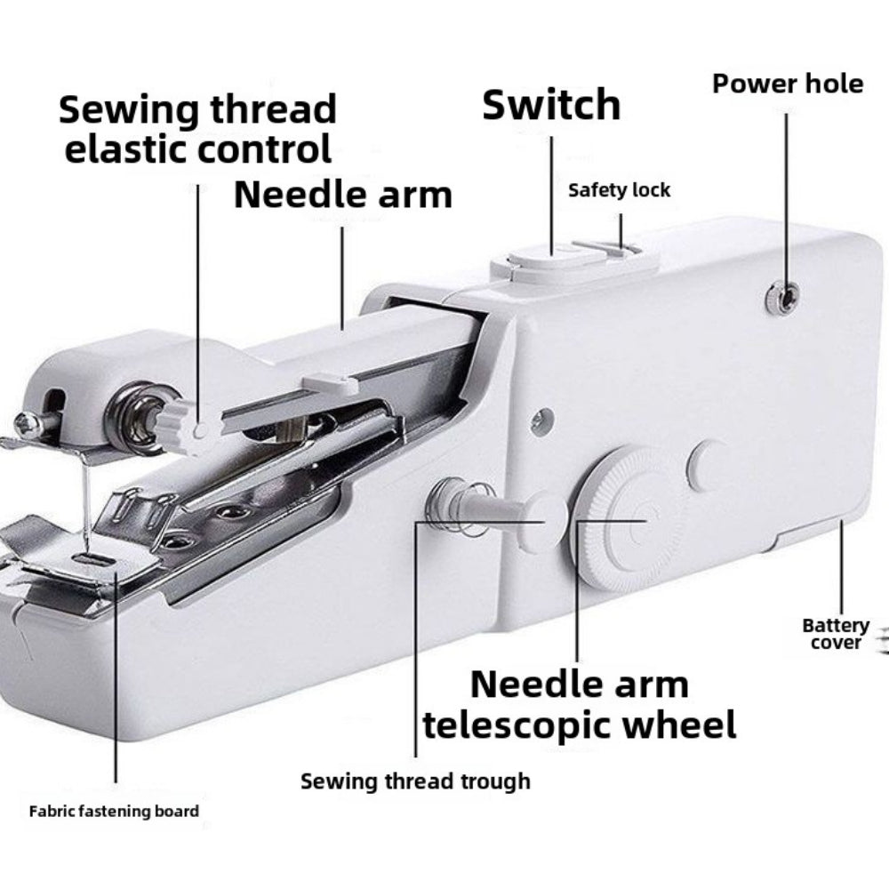 Portable Mini Sewing Machine — Handheld, Cordless