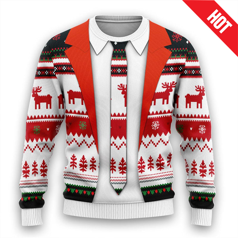 Funny New Year 3D Sweatshirt — Fireworks Print