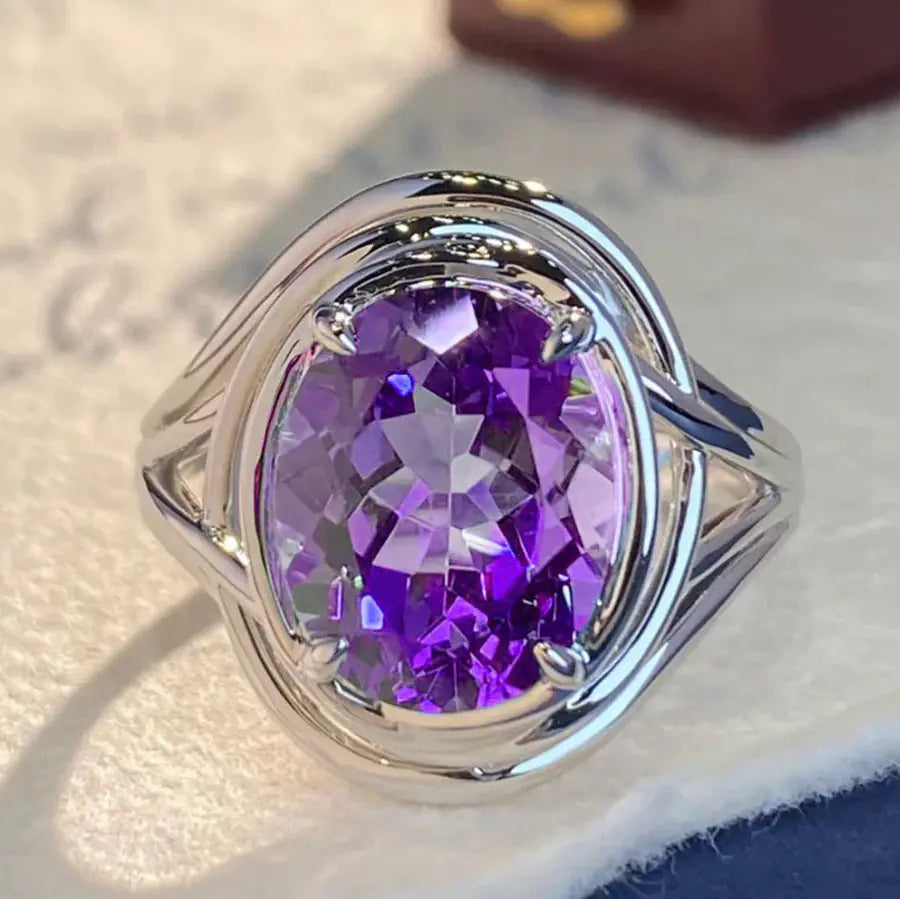 Amethyst Crystal Ring