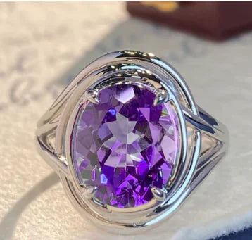 Amethyst Crystal Ring