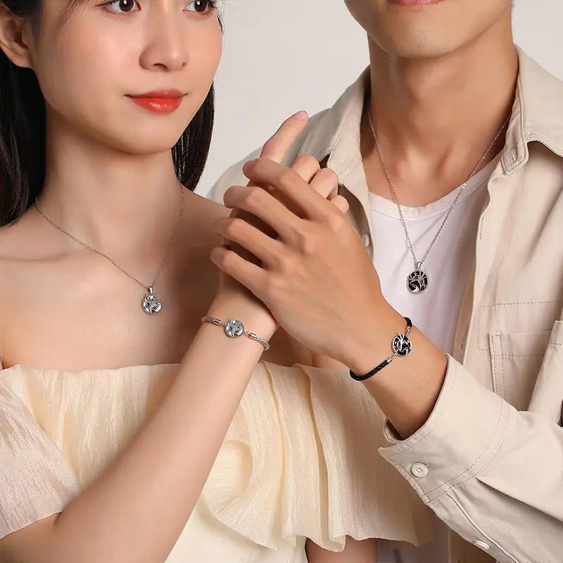 Couple's Distance Bracelet Set